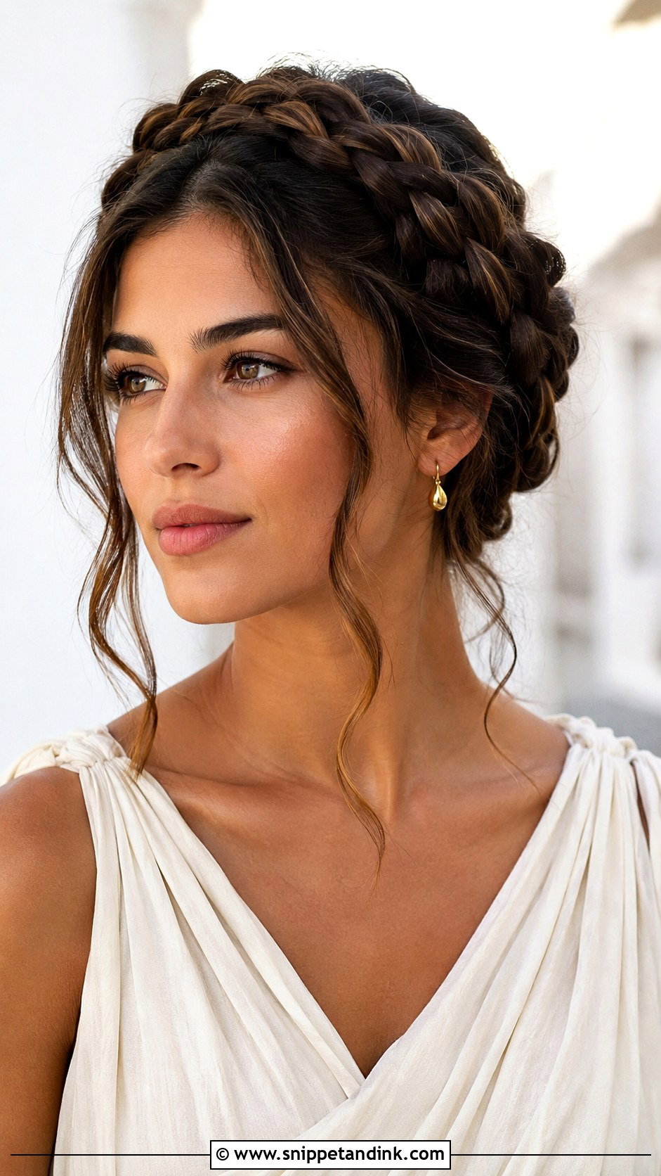 Greek Goddess Crown Braid - Snippet and Ink - 20 Greek Inspired Hairstyles