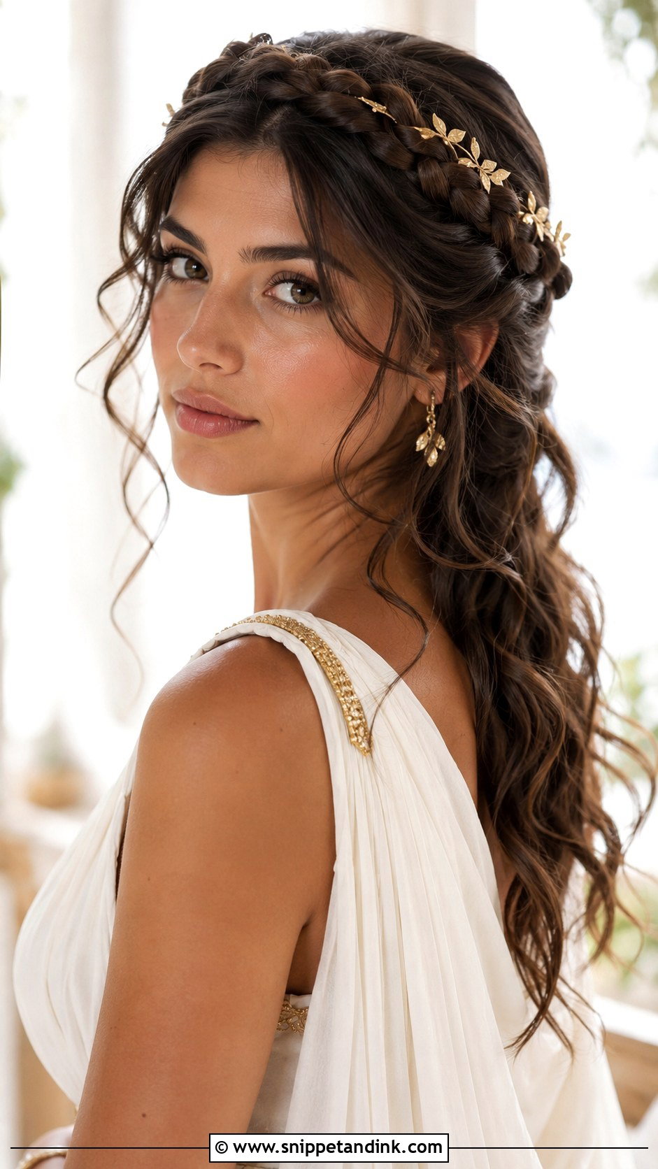 Greek Goddess Halo Braid - Snippet and Ink - 20 Best Wedding Hairstyles for Long Hair