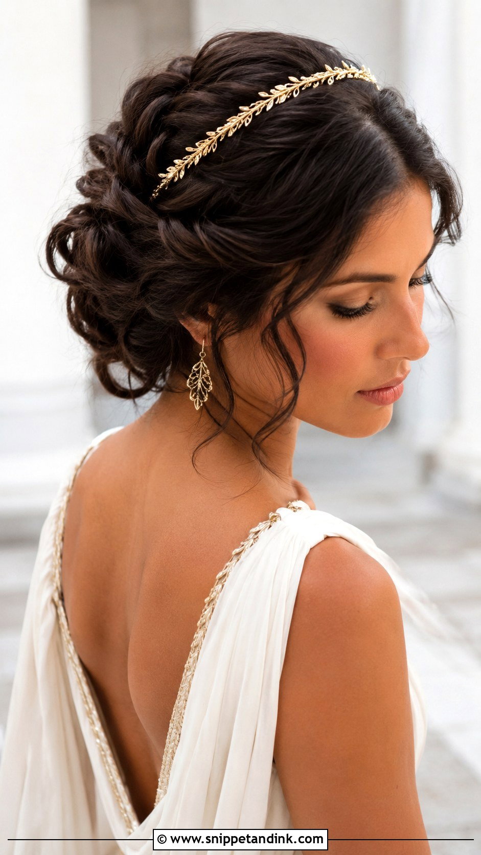 Greek Goddess Wedding Hairstyle - Snippet and Ink - 25 Romantic Bridal Hair Ideas