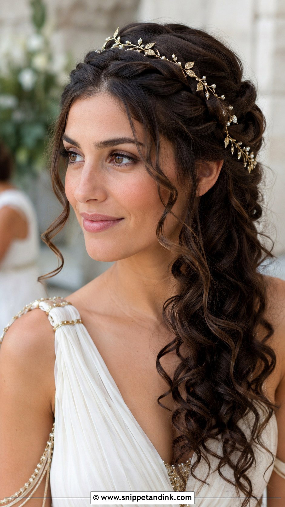 Greek Goddess Wedding Hairstyle for Long Hair - Snippet and Ink - 30 Wedding Hair Styles for Long Hair