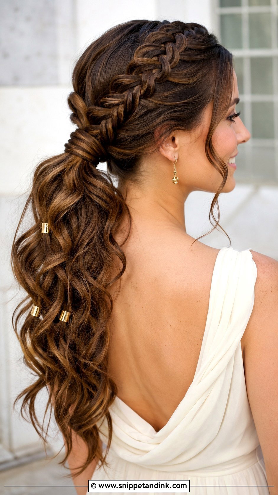 Greek Inspired Braided Ponytail - Snippet and Ink - 20 Greek Inspired Hairstyles