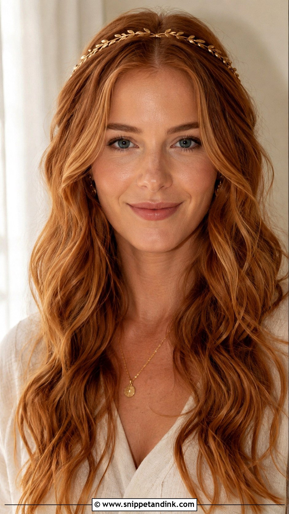 Greek Inspired Loose Waves - Snippet and Ink - 20 Greek Inspired Hairstyles