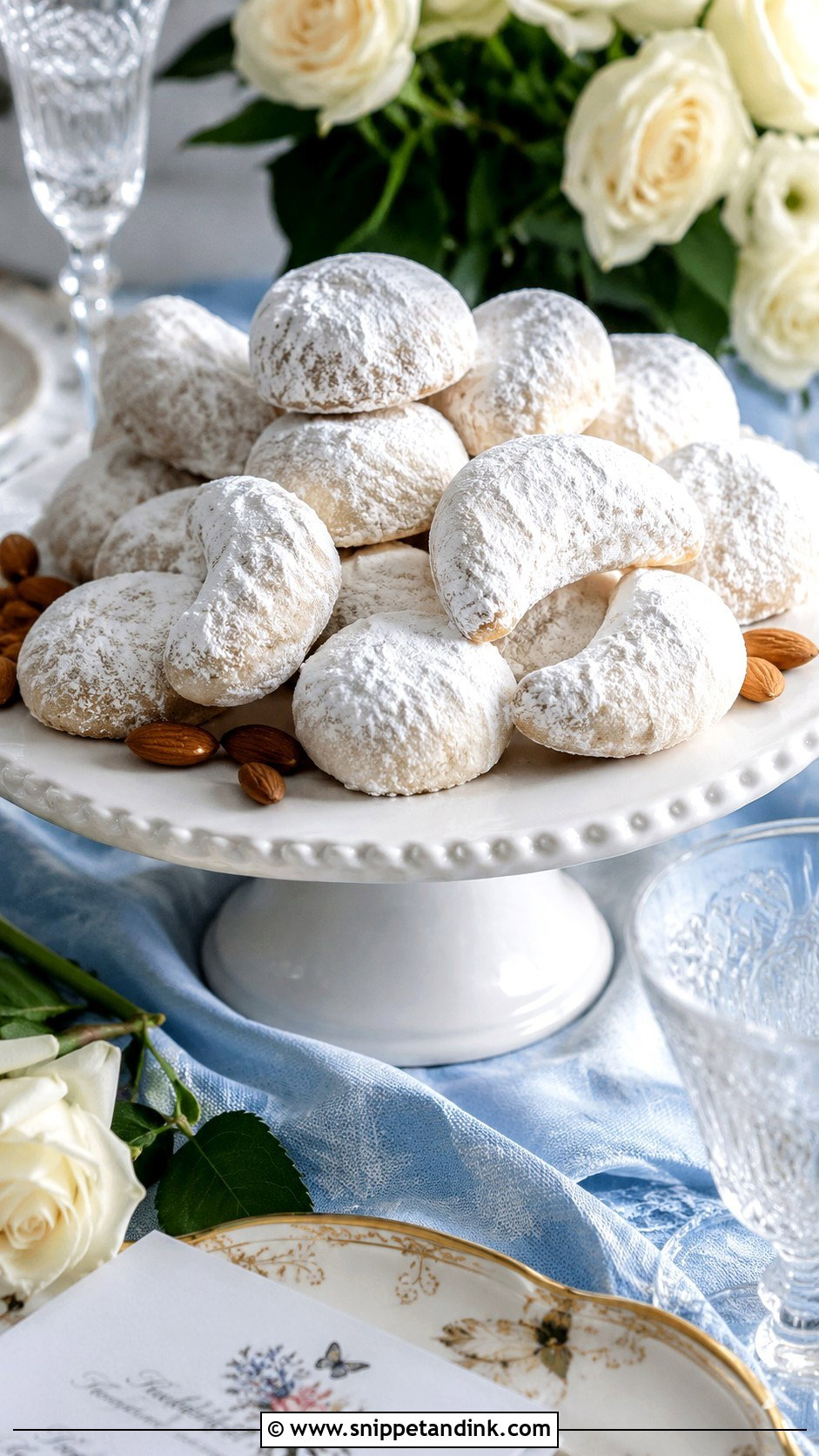 Greek Kourabiedes - Snippet and Ink - 20 Vintage Wedding Cookies