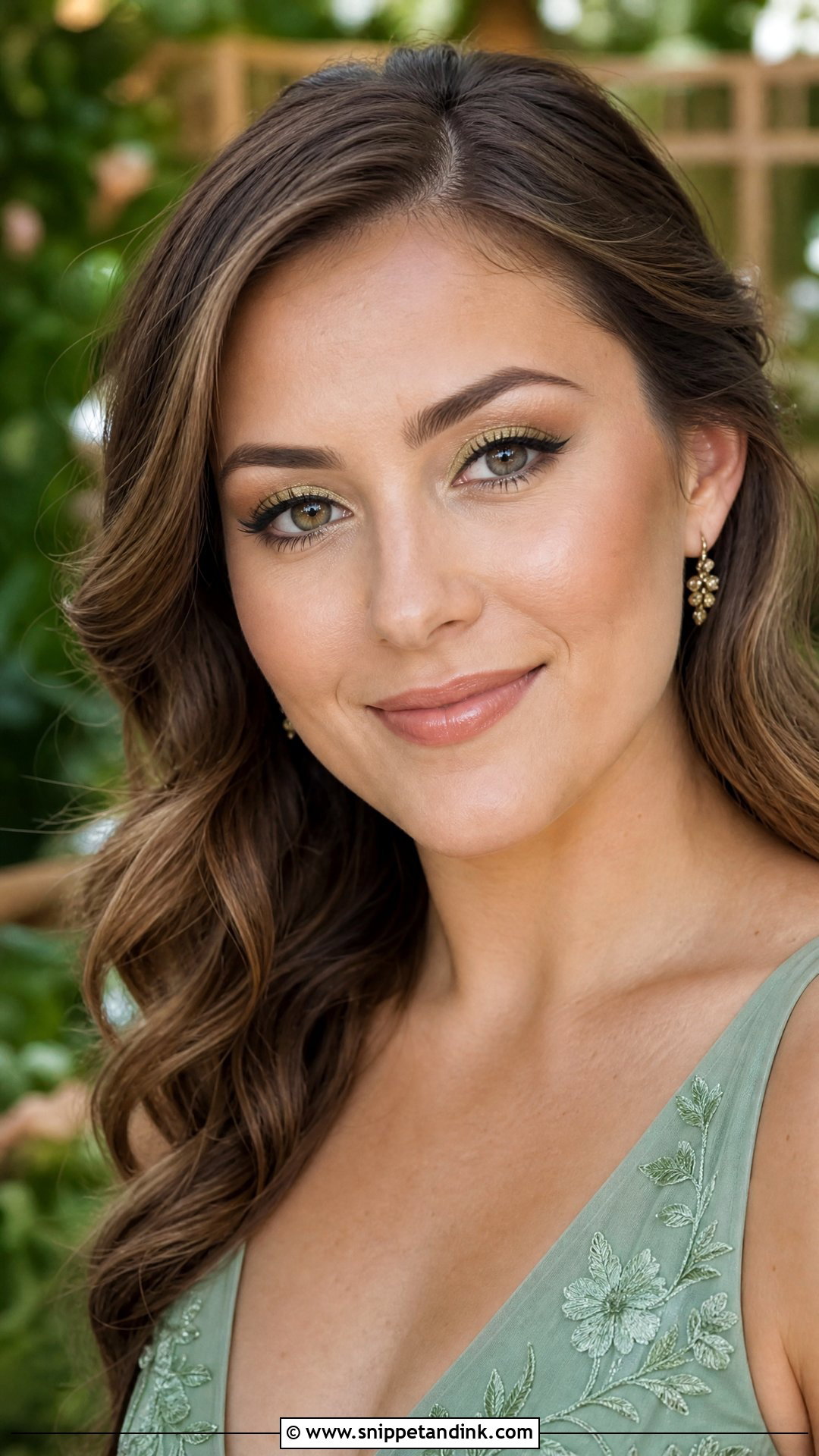 Green Accent Wedding Makeup for Hazel Eyes - Snippet and Ink - 25 Wedding Makeup for Hazel Eyes