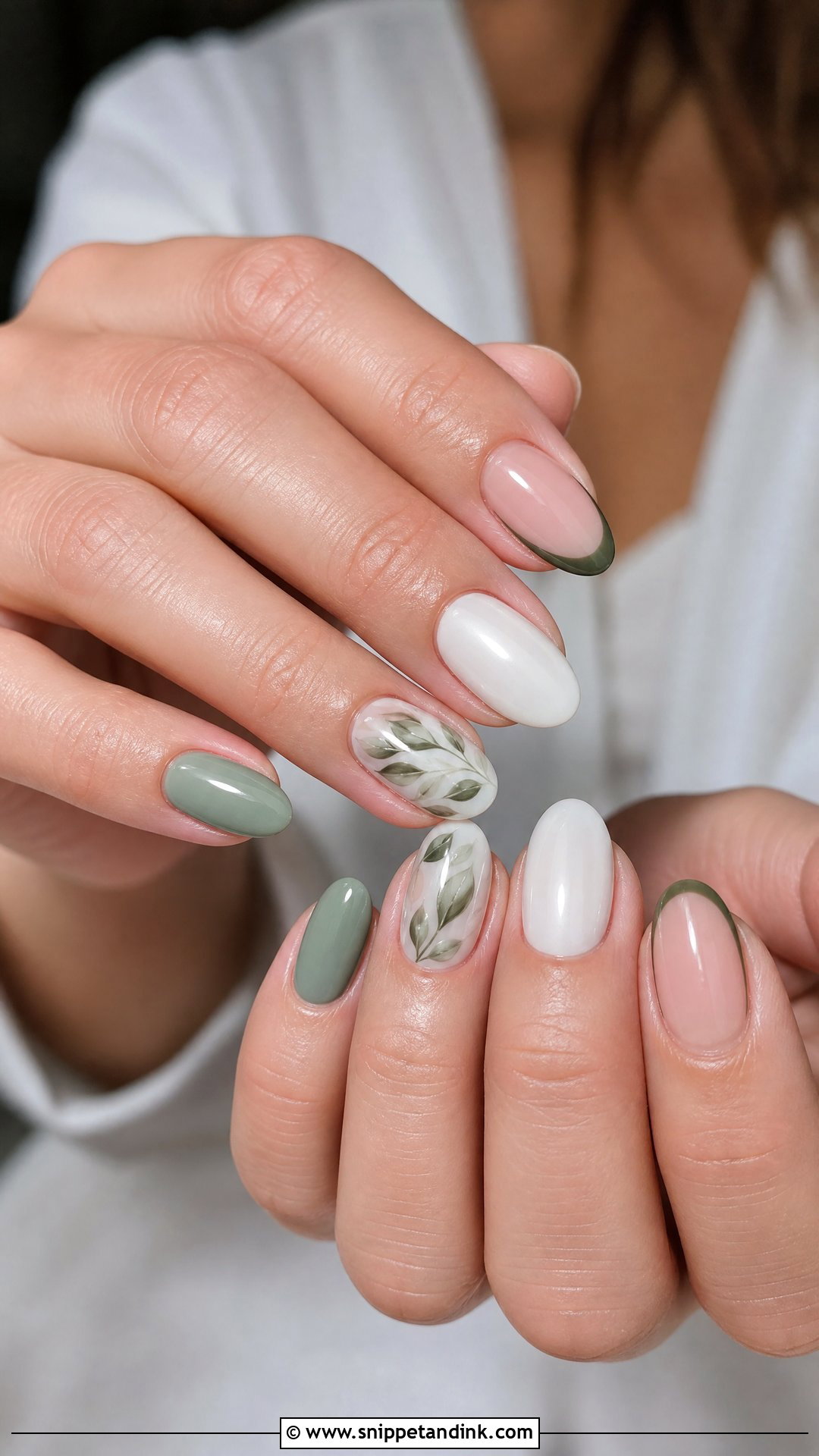 Green Accent Wedding Nails - Snippet and Ink - 25 Green Wedding Nails