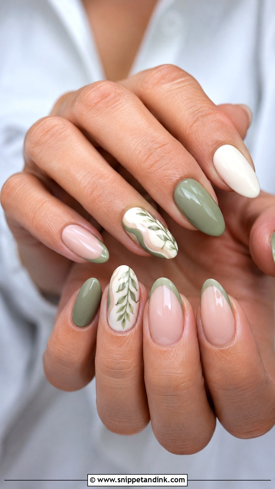 Green And White Wedding Nails - Snippet and Ink - 20 Green Nails for Wedding