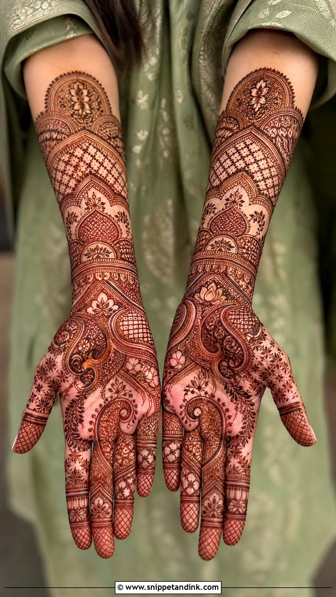 Green Banarasi Mehendi Outfit - Snippet and Ink - 25 Green Mehendi Outfits for Bride