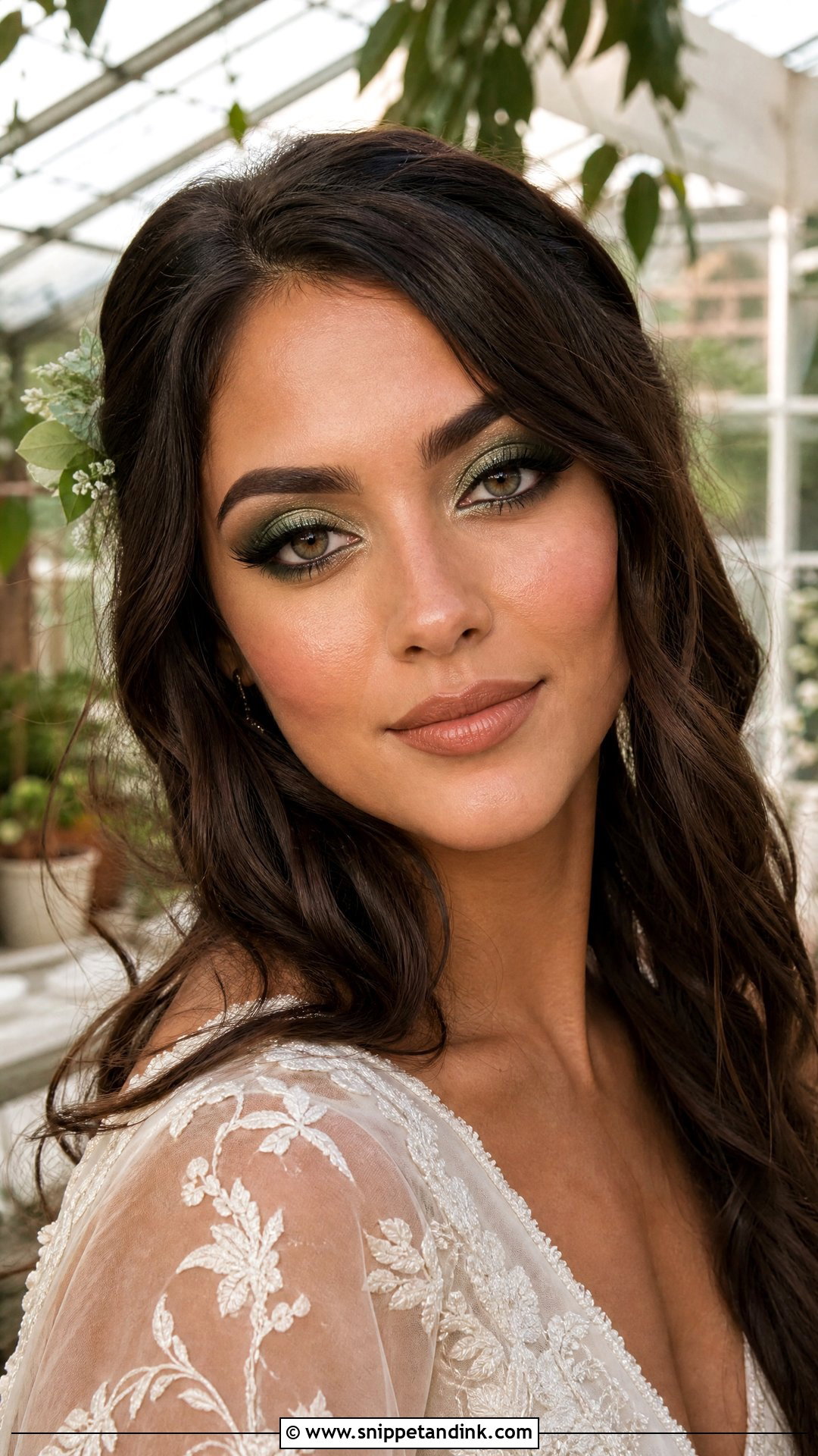 Green Bridal Eyeshadow - Snippet and Ink - 25 Bridal Eyeshadow Looks