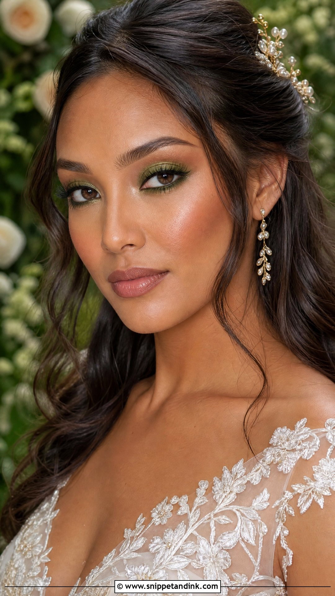 Green Bridal Eyeshadow - Snippet and Ink - 25 Bridal Eyeshadow Ideas