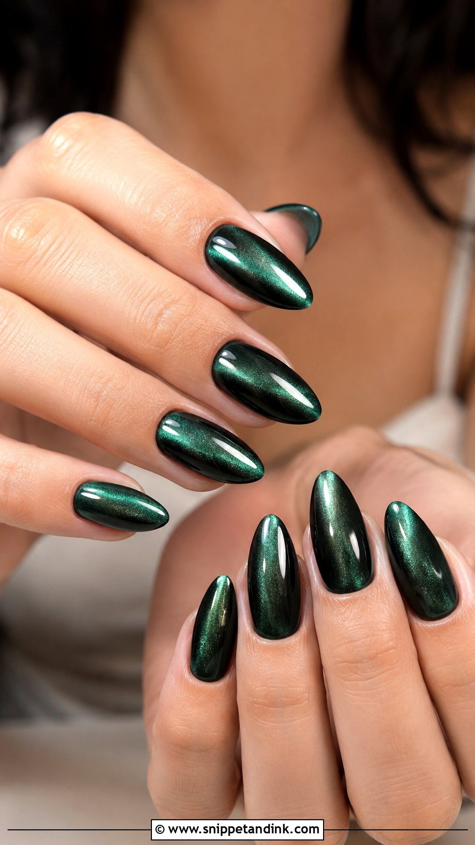Green Cat Eye Bridesmaid Nails - Snippet and Ink - 20 Green Bridesmaid Nails