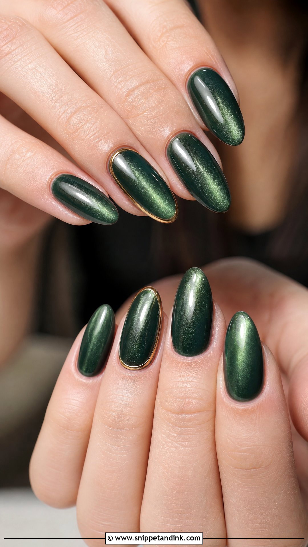 Green Cat Eye Wedding Nails - Snippet and Ink - 25 Green Wedding Nails