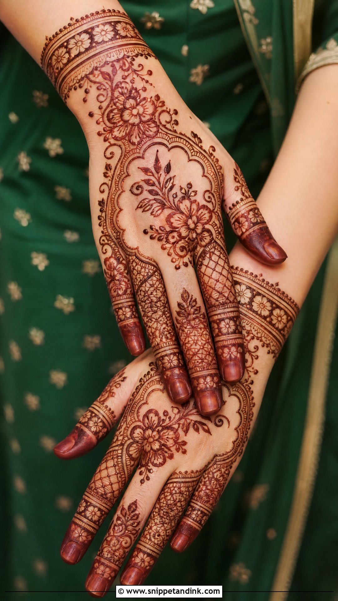 Green Dupatta Contrast Mehendi Outfit - Snippet and Ink - 25 Green Mehendi Outfits for Bride