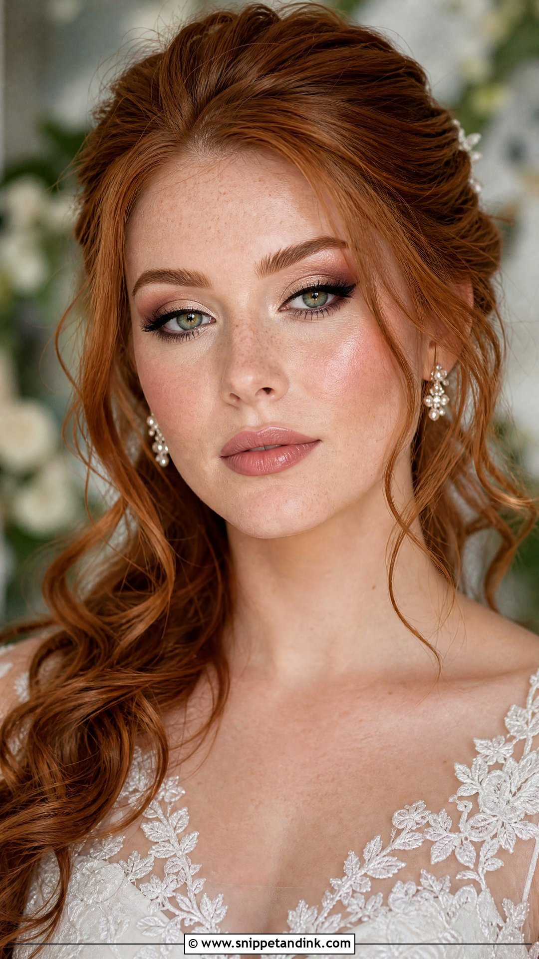 Green Eye Wedding Makeup for Redheads - Snippet and Ink - 20 Wedding Makeup for Redheads