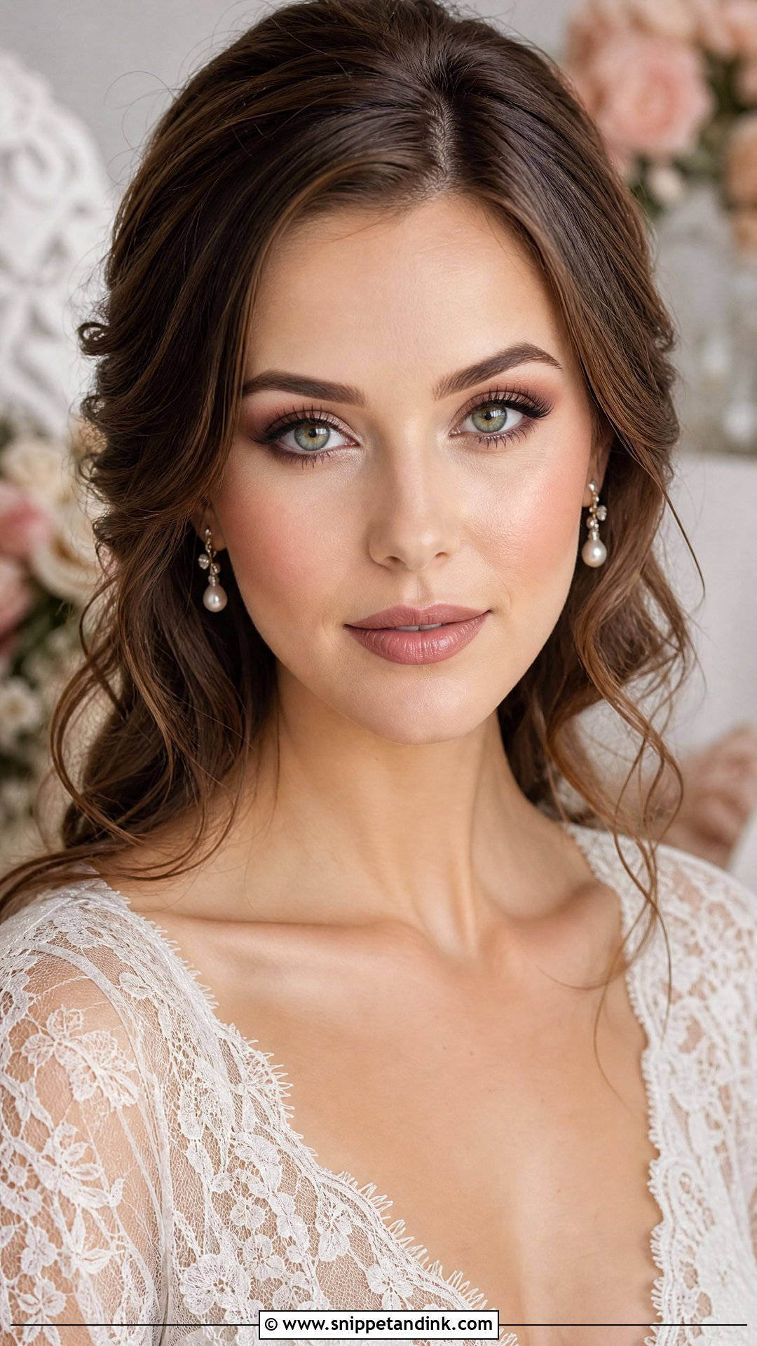 Green Eyes Brunette Wedding Makeup - Snippet and Ink - 20 Natural Wedding Makeup Brunette Ideas