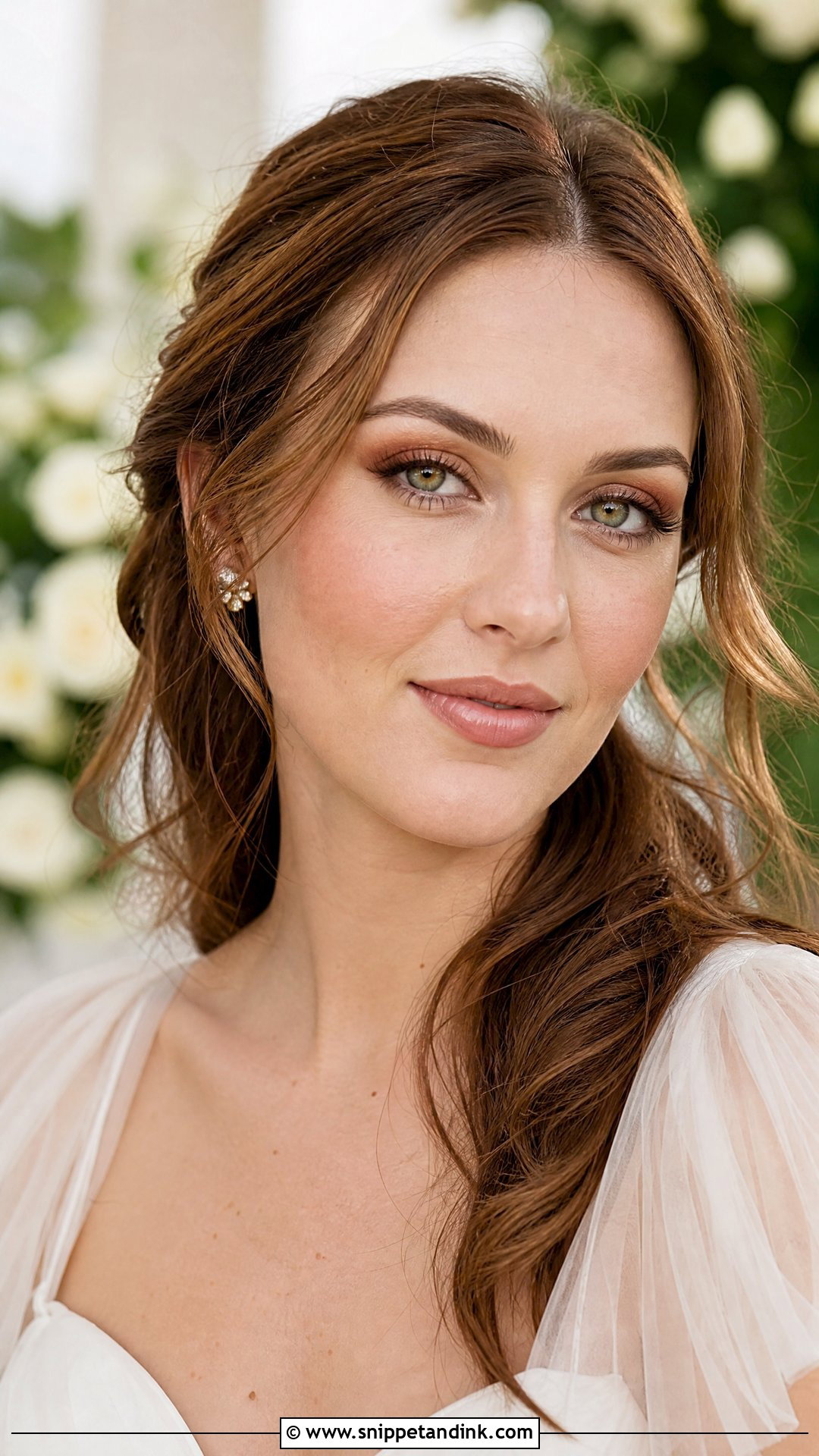 Green Eyes Minimal Wedding Makeup - Snippet and Ink - 20 Minimal Makeup for Wedding Ideas