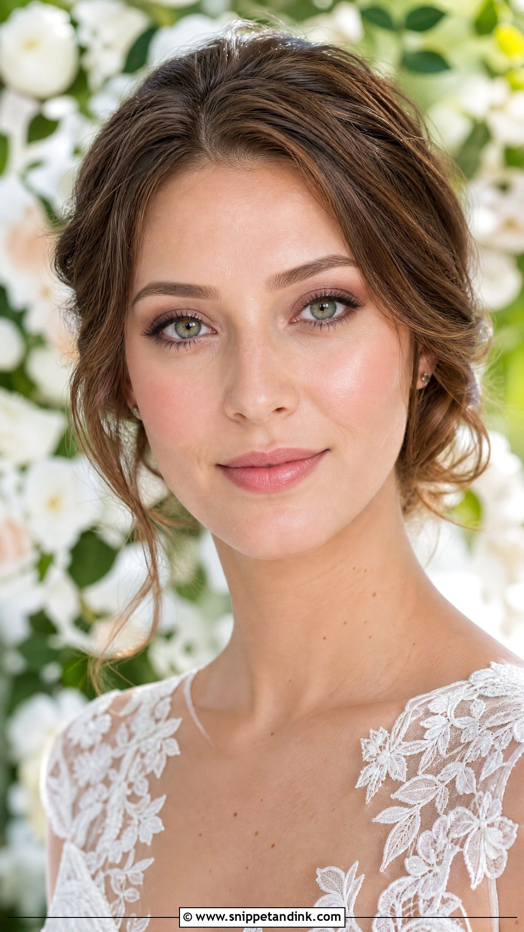 Green Eyes No Makeup Bride - Snippet and Ink - 20 No Makeup Bride Ideas