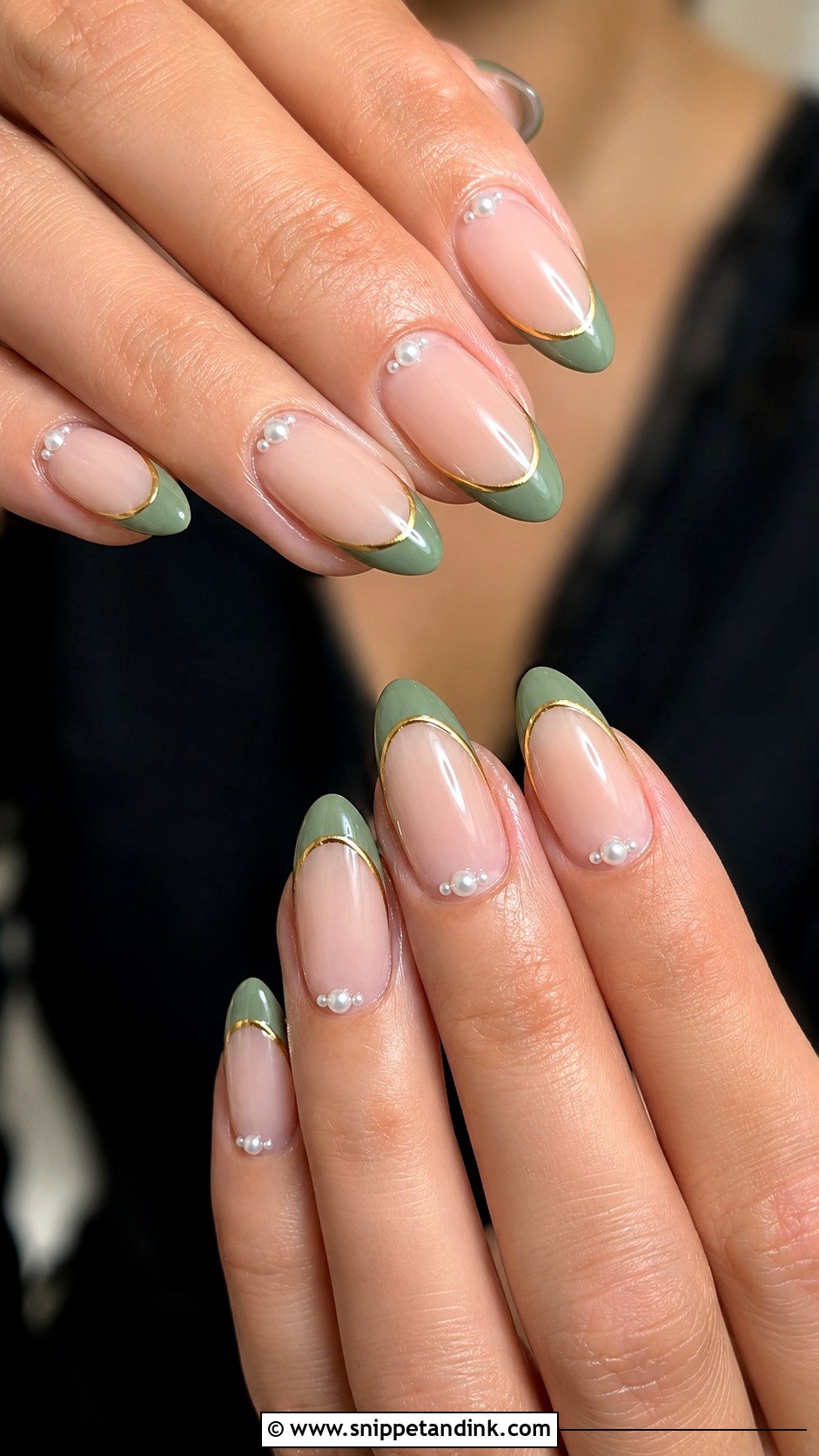 Green French Tip Wedding Nails - Snippet and Ink - 20 Green Nails for Wedding