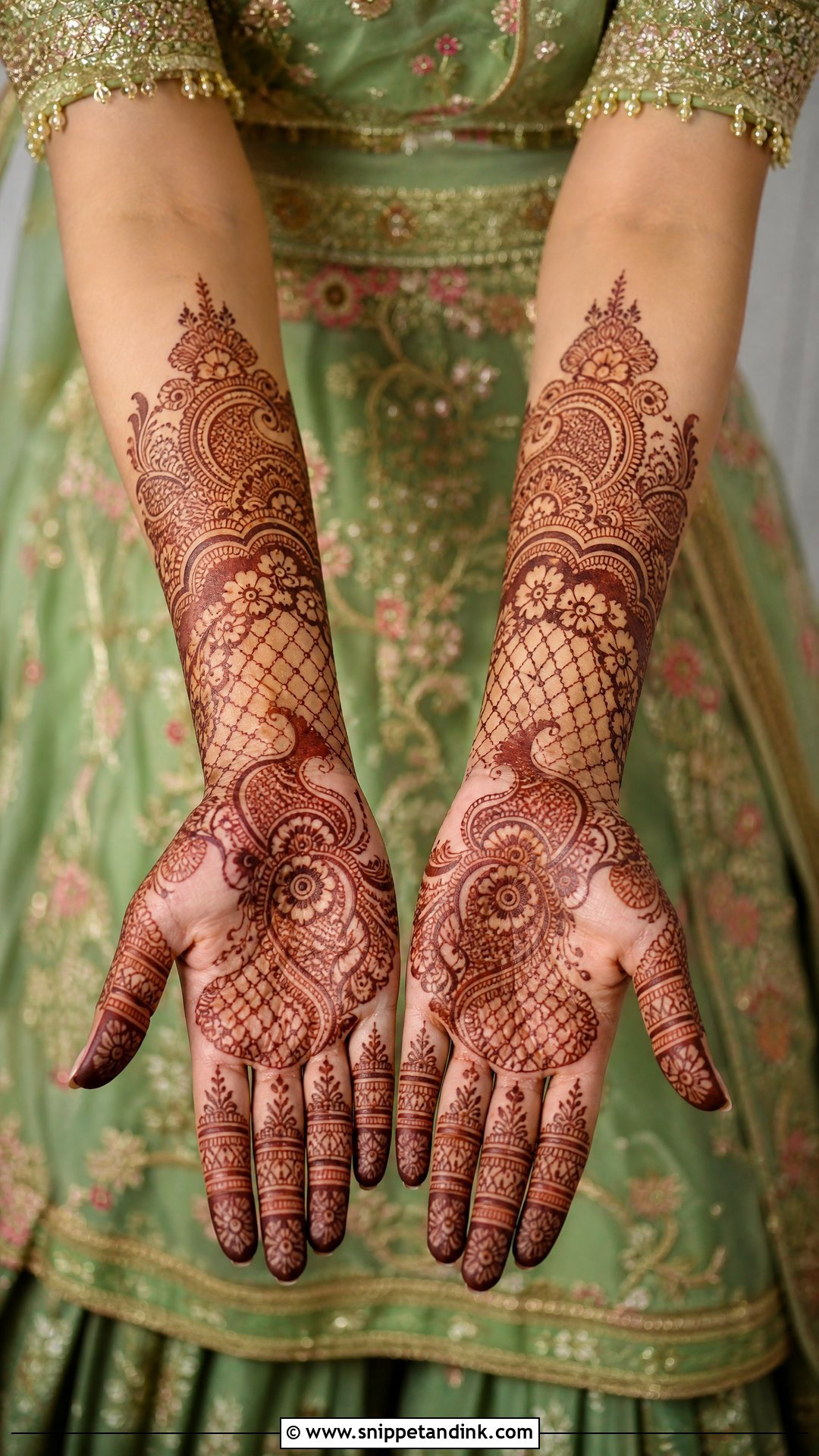 Green Gharara Mehendi Outfit - Snippet and Ink - 25 Green Mehendi Outfits for Bride