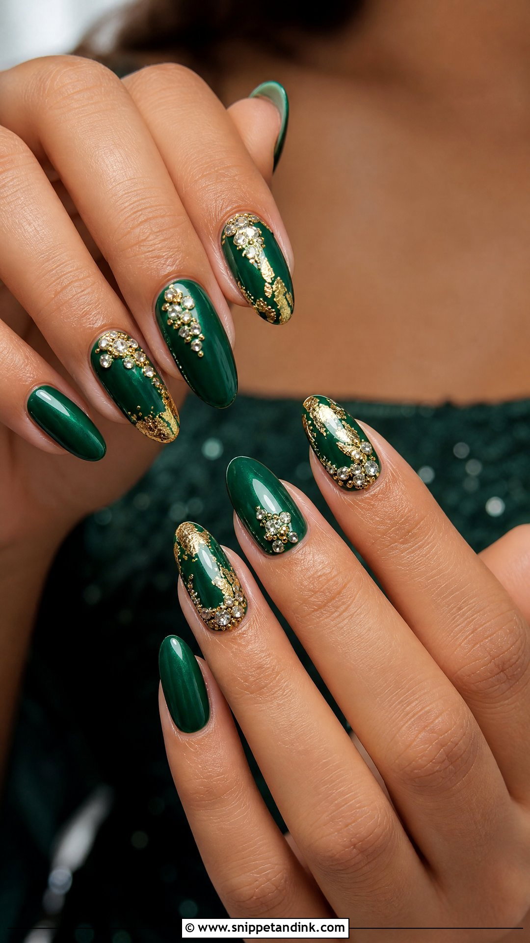 Green Indian Wedding Nails - Snippet and Ink - 25 Nails for Indian Wedding