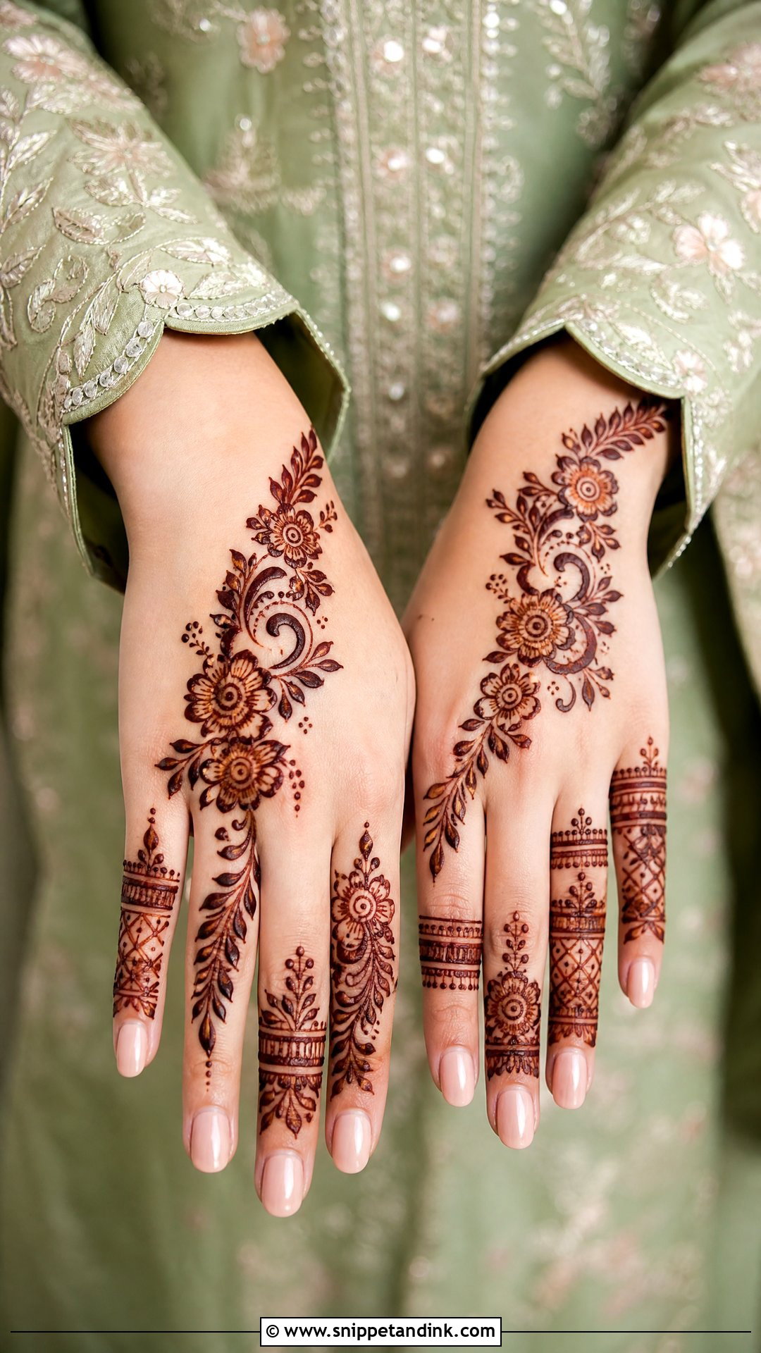 Green Indo Western Mehendi Outfit - Snippet and Ink - 25 Green Mehendi Outfits for Bride