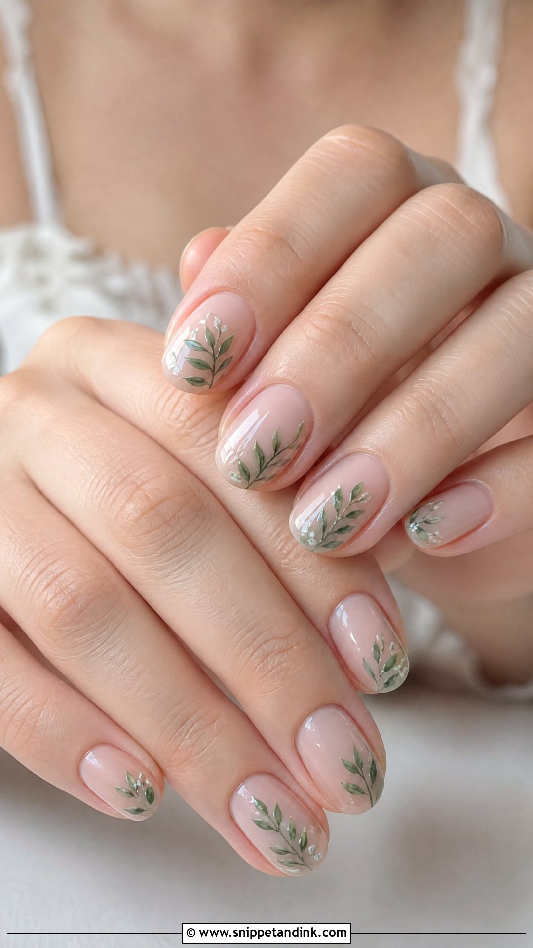 Green Leaf Wedding Nails - Snippet and Ink - 25 Green Wedding Nails