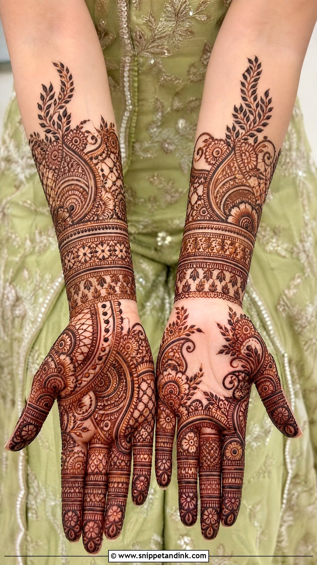 Green Mehendi Lehenga for Bride - Snippet and Ink - 30 Unique Mehendi Outfits for Bride