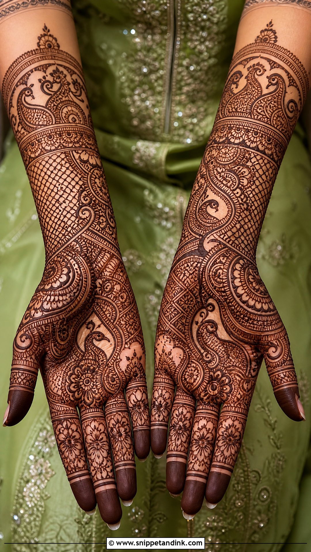 Green Mehendi Outfit For Bride - Snippet and Ink - 20 Mehendi Function Outfit Brides Ideas
