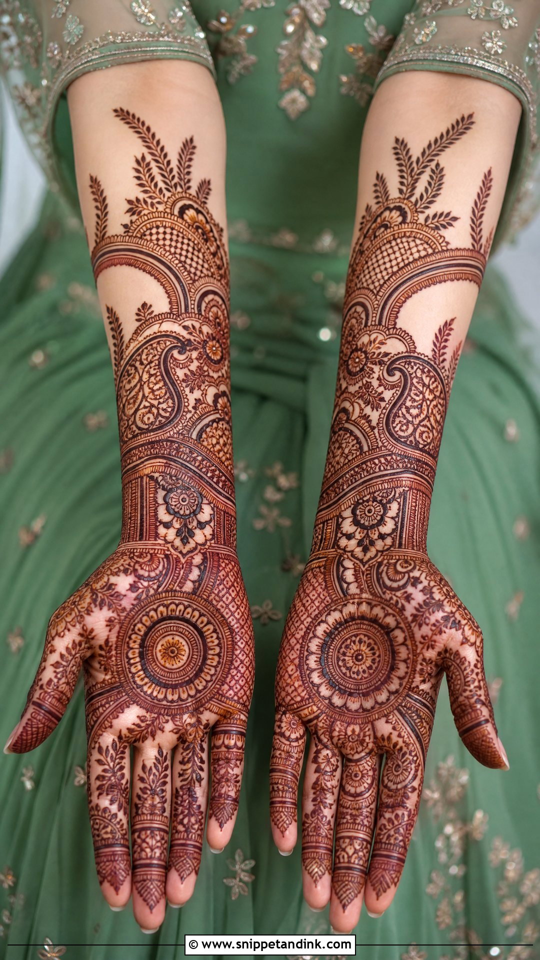 Green Mehndi Gharara - Snippet and Ink - 20 Mehndi Gharara Ideas