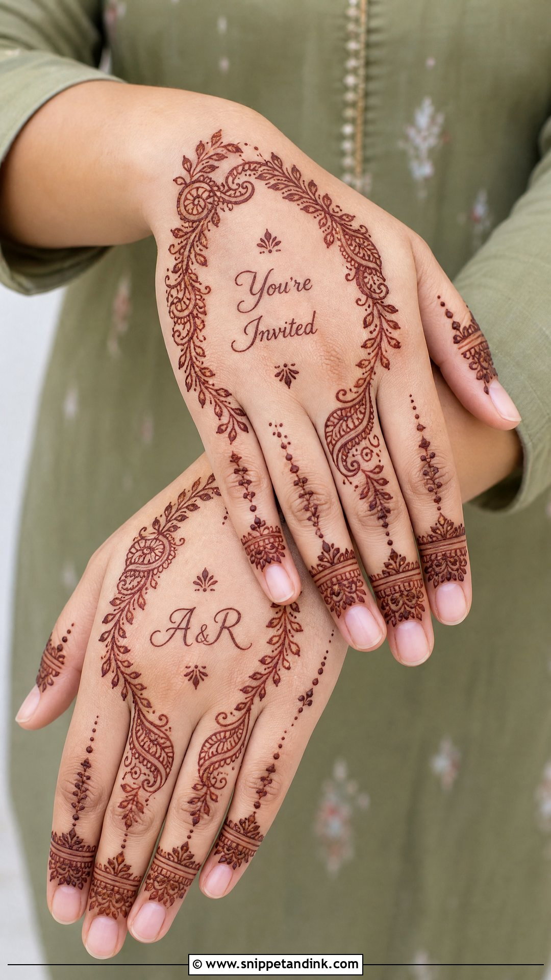 Green Mehndi Invitation Card Template - Snippet and Ink - 25 Mehndi Invitation Cards Template Ideas