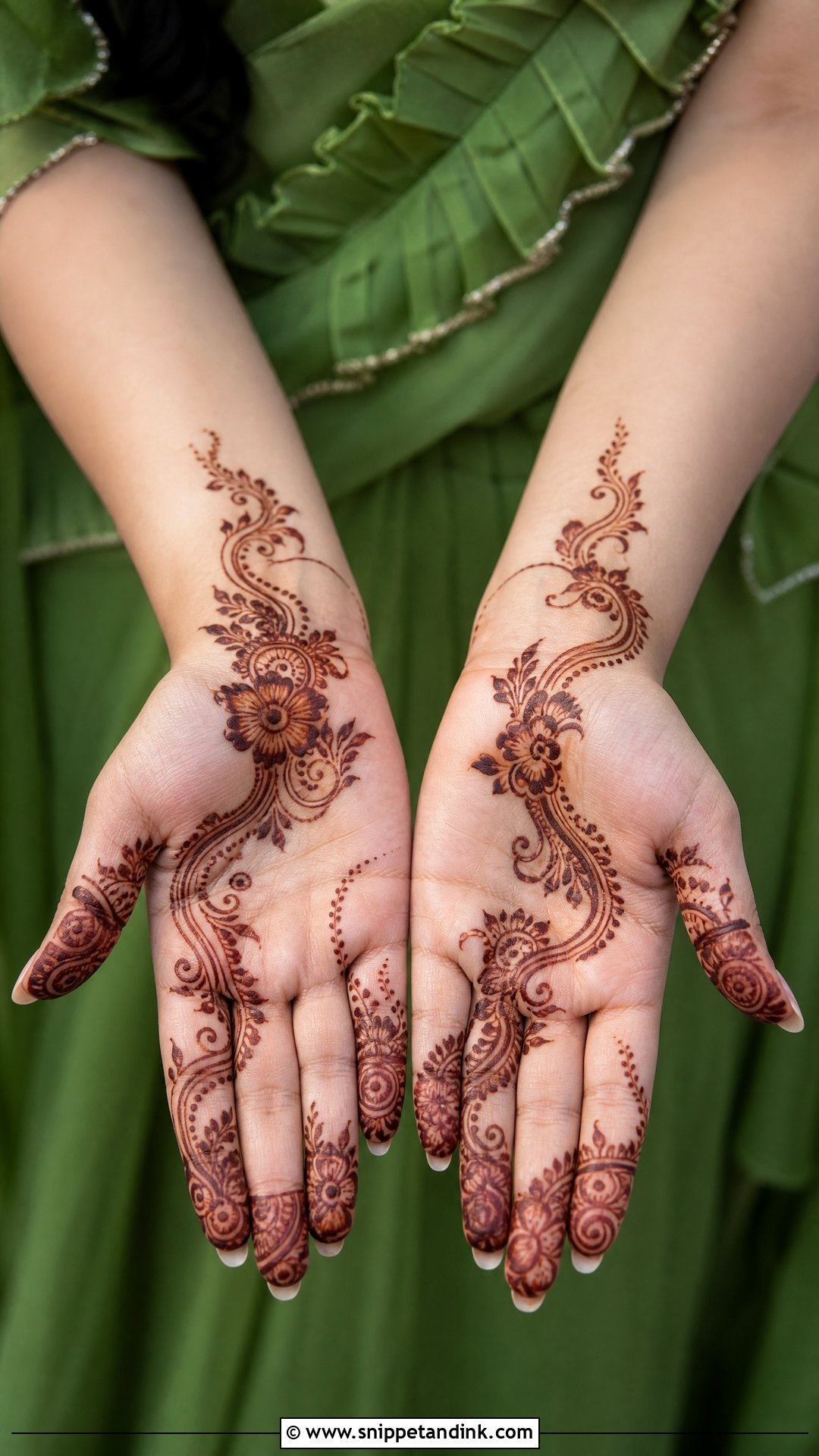 Green Ruffle Saree For Mehendi Bride - Snippet and Ink - 25 Green Mehendi Outfits for Bride
