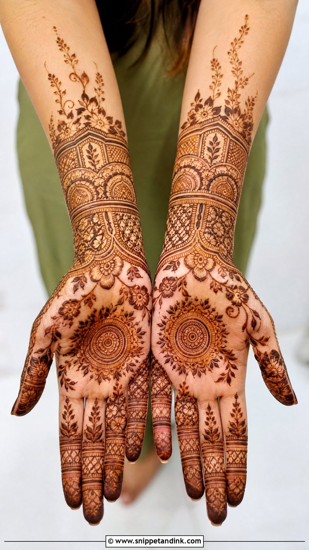 Green Sharara Design For Mehndi - Snippet and Ink - 20 Sharara Designs for Mehndi