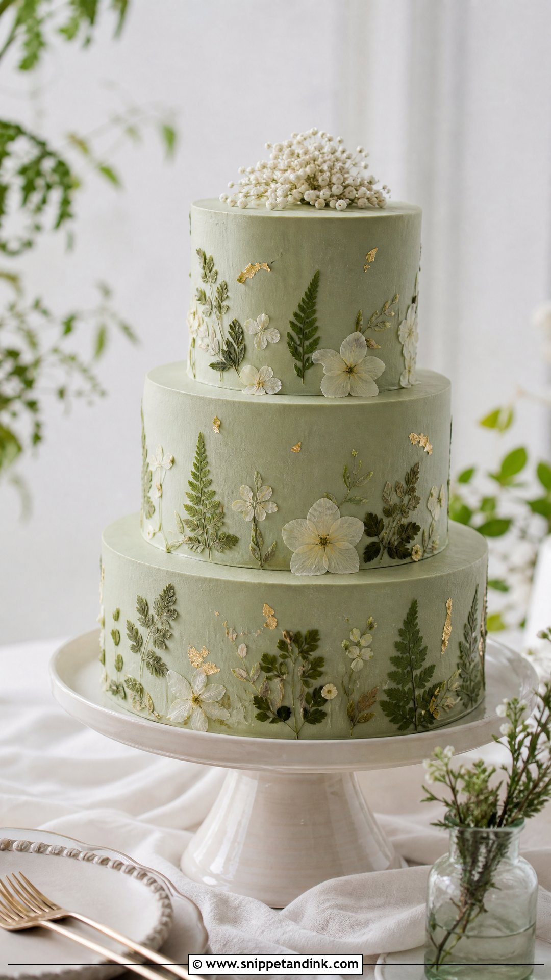 Green Tiered Wedding Cake - Snippet and Ink - 20 Tier Cake Designs for Wedding