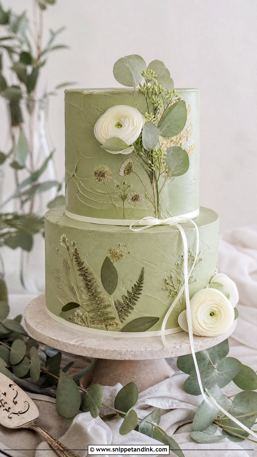 Green Wedding Cake - Snippet and Ink - 20 Trendy Wedding Cake Ideas