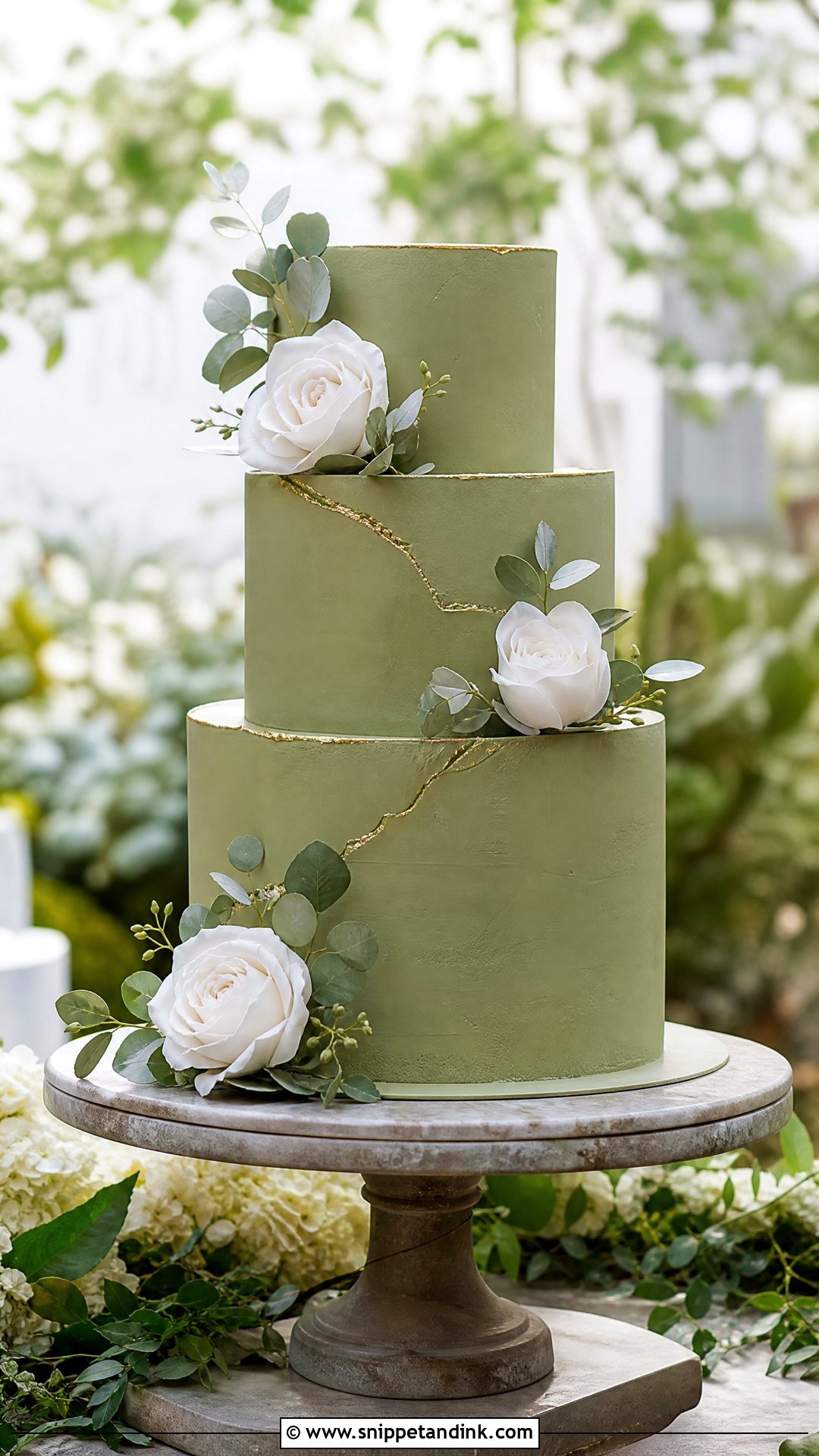 Green Wedding Cake - Snippet and Ink - 20 Unique Luxury Wedding Cake Ideas