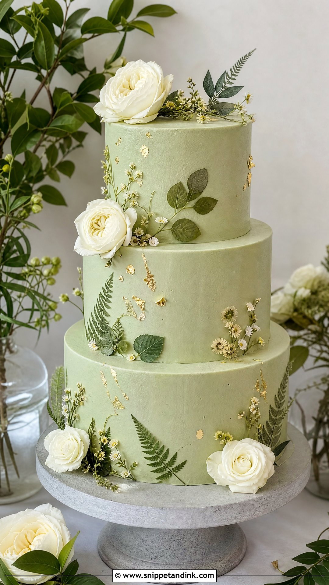 Green Wedding Cake - Snippet and Ink - 30 Trending Cakes for Wedding