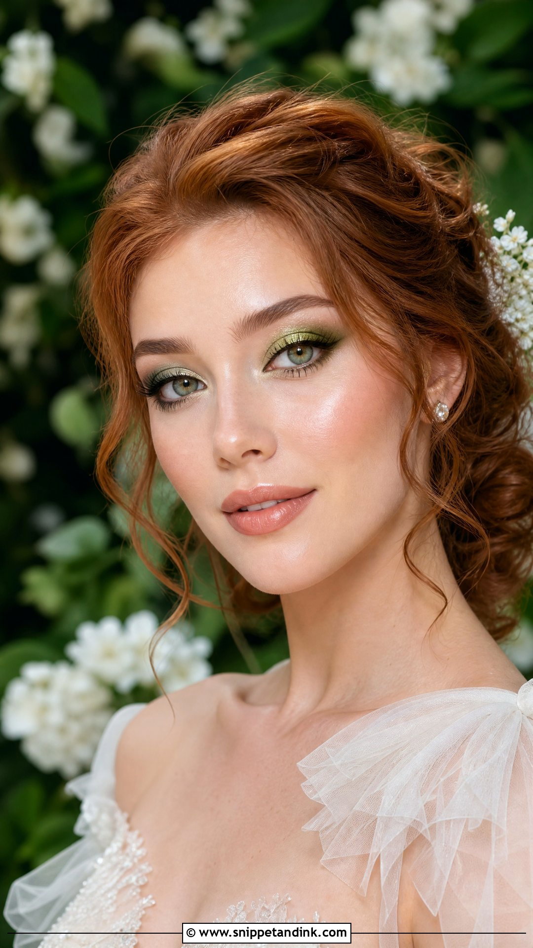 Green Wedding Makeup - Snippet and Ink - 20 Colorful Wedding Makeup Ideas