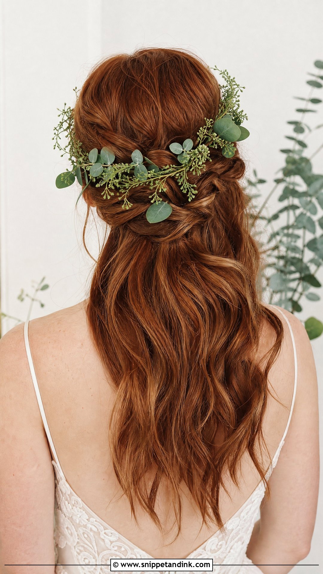 Greenery Bridal Hair Band - Snippet and Ink - 20 Bridal Hair Band Ideas