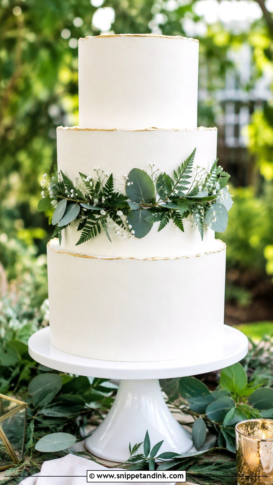 Greenery Fault Line Wedding Cake - Snippet and Ink - 20 Fault Line Cakes for Wedding