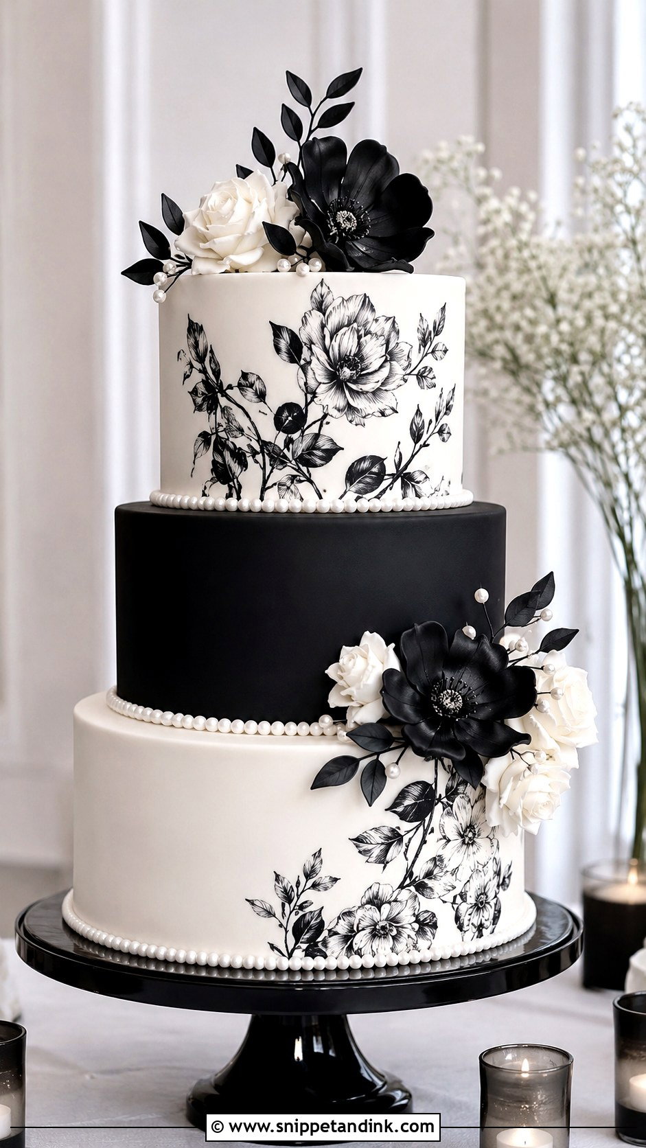 Greenery Floral Wedding Cake - Snippet and Ink - 20 Floral Wedding Cakes