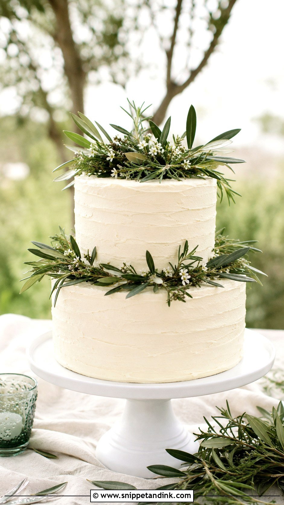 Greenery Wedding Cake - Snippet and Ink - 20 Easy Wedding Cake Designs