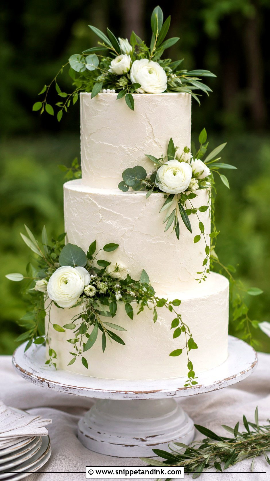 Greenery Wedding Cake - Snippet and Ink - 20 Most Beautiful Wedding Cakes