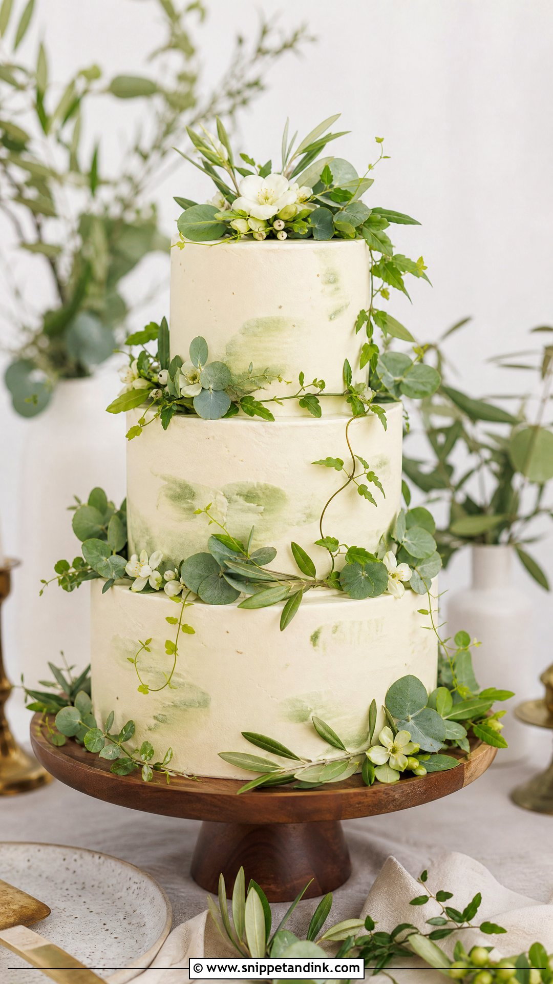 Greenery Wedding Cake - Snippet and Ink - 20 Unique Wedding Cake Ideas