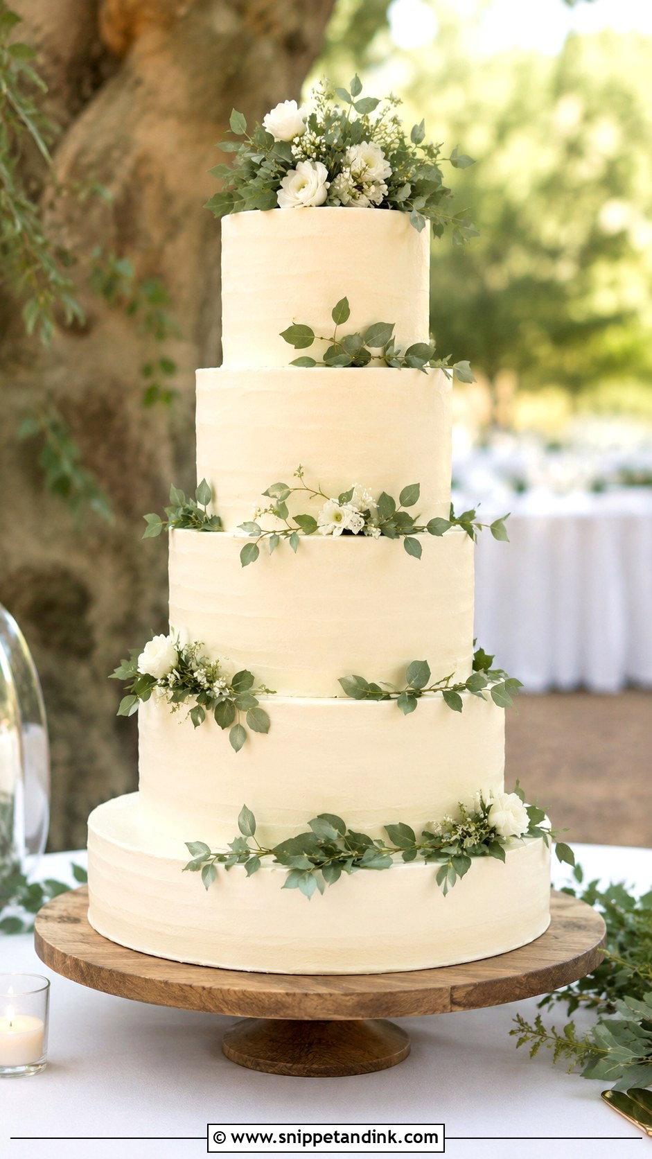 Greenery Wedding Cake - Snippet and Ink - 20 Wedding Cakes for 200 Guests