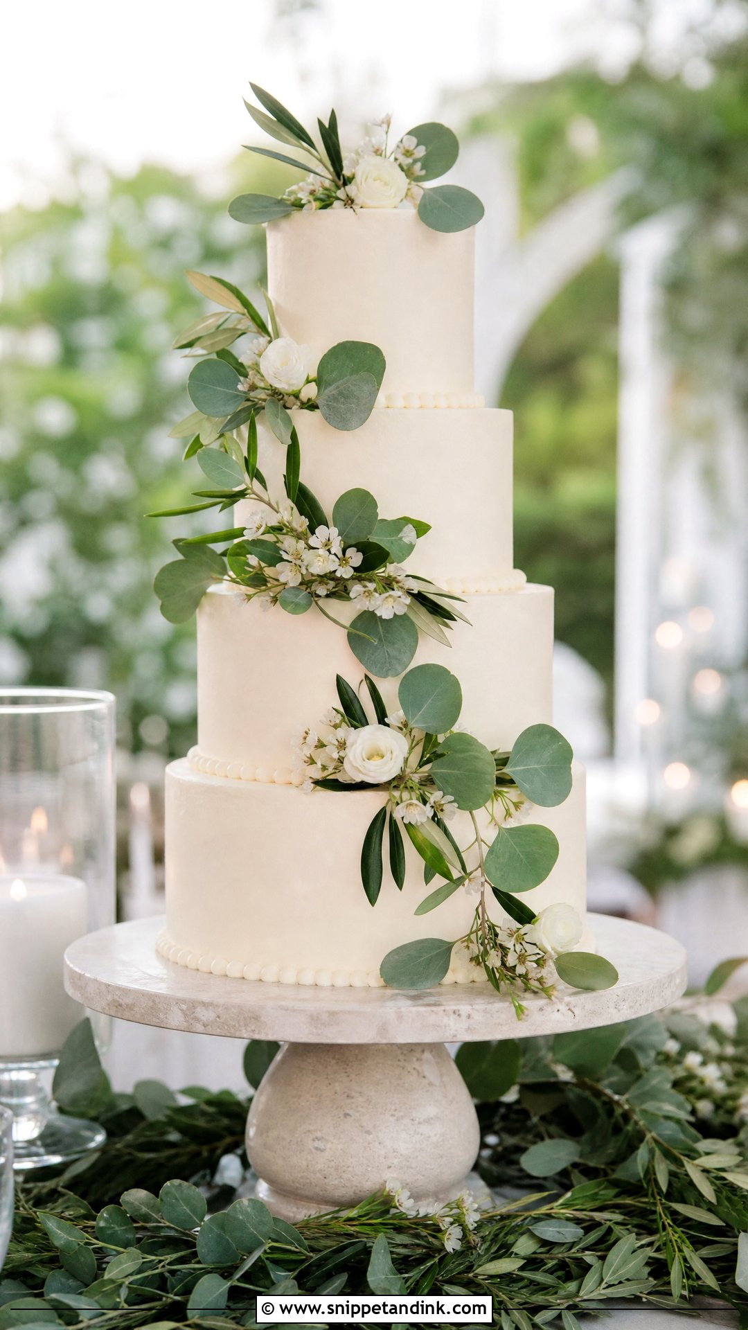 Greenery Wedding Cake - Snippet and Ink - 30 Big Cake Ideas for Wedding