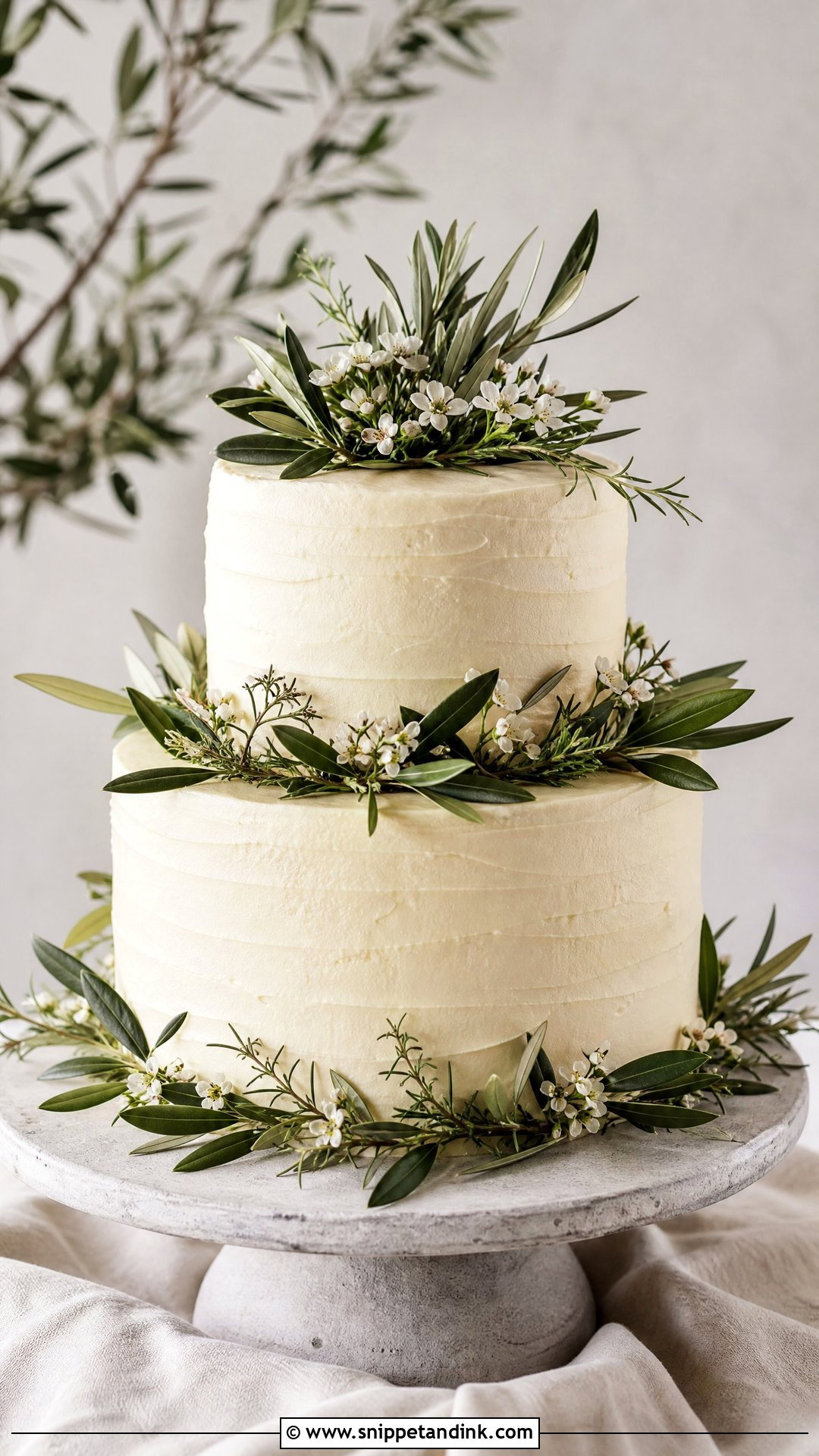 Greenery Wedding Cake - Snippet and Ink - 30 Pretty Cake Ideas for Wedding