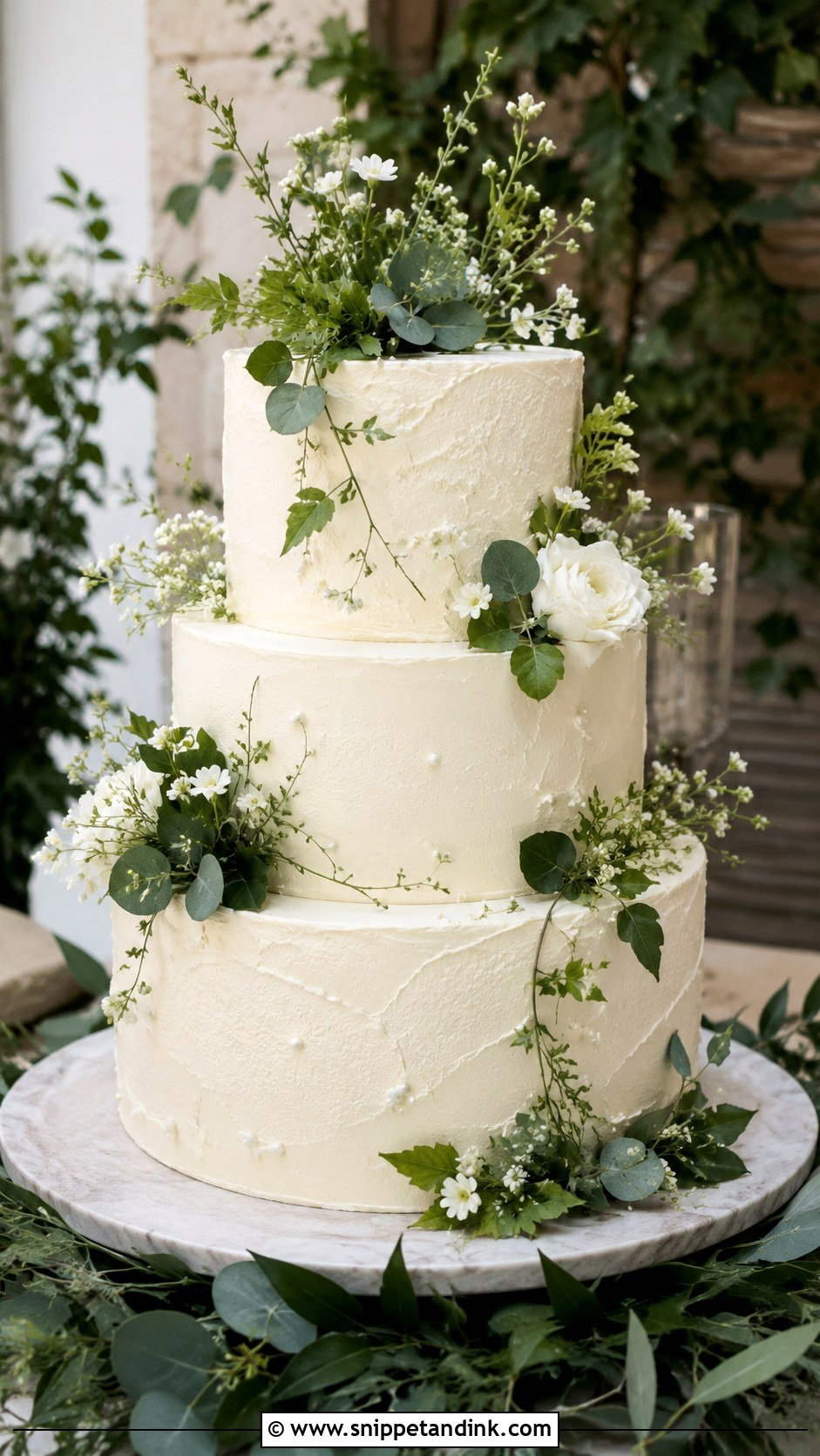 Greenery Wedding Cake - Snippet and Ink - 20 Enchanted Cake Ideas for Wedding
