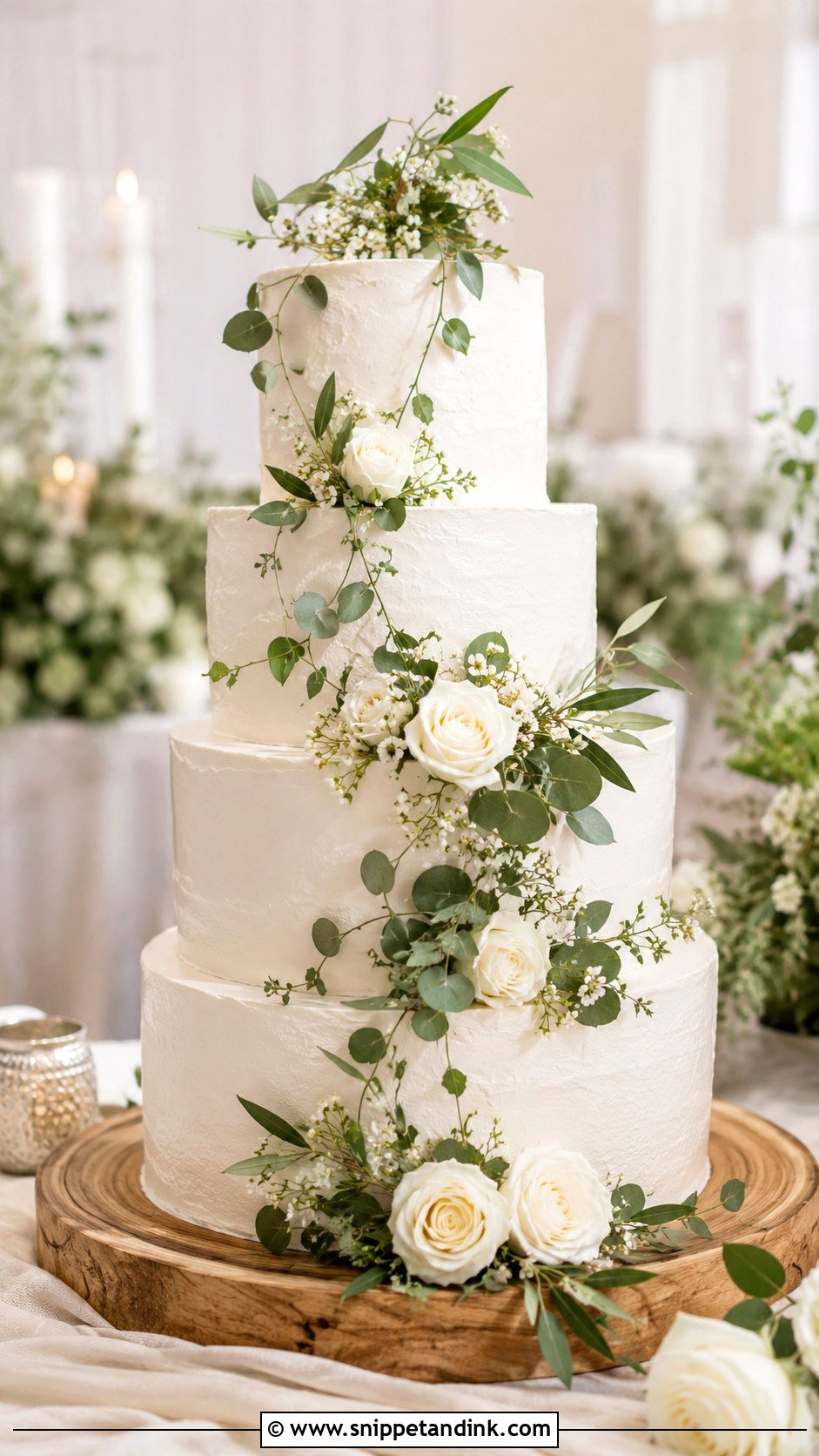 Greenery Wedding Cake - Snippet and Ink - 20 Extravagant Wedding Cakes