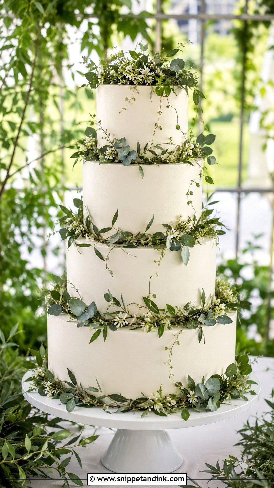 Greenery Wedding Cake For 150 Guests - Snippet and Ink - 20 Wedding Cake for 150 Guests