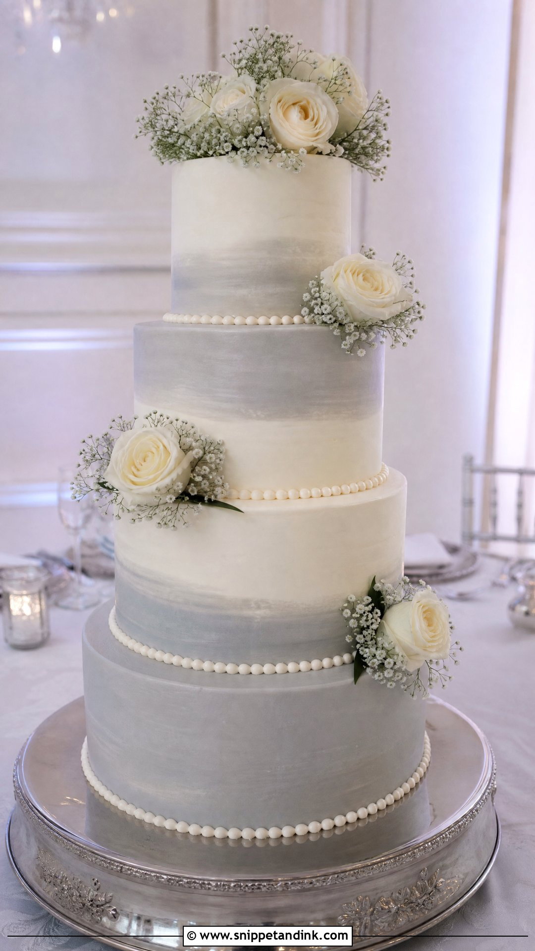 Grey And White Wedding Cake - Snippet and Ink - 25 Grey Cake Ideas for Wedding