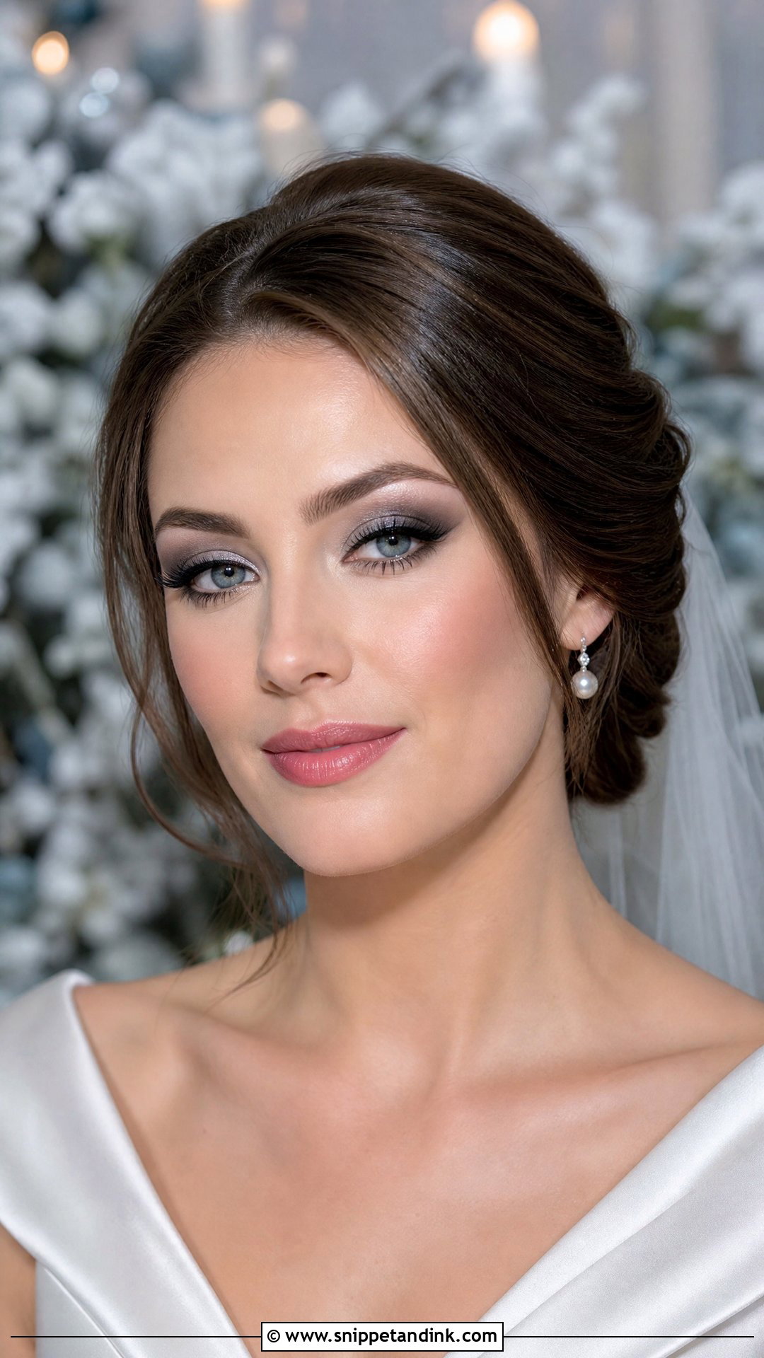 Grey Smokey Bridal Makeup - Snippet and Ink - 20 Smokey Bridal Makeup Ideas